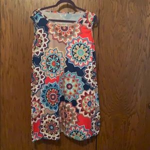 Never been worn multi-colored tank dress